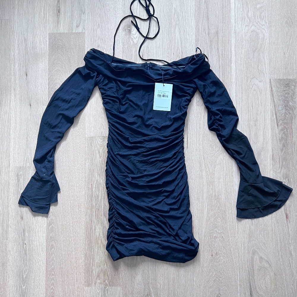 Princess Polly | Taylon Off The Shoulder Mini Dress Black | US 4 | NWT